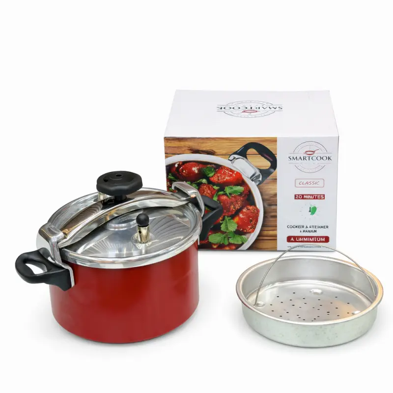 AUTOCUISEUR ALU 6L 22CM ROUGE 38542