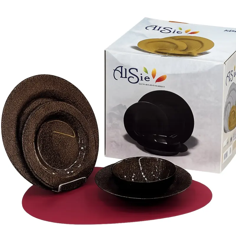 Servic a table 24 pcs alsie maron A066090